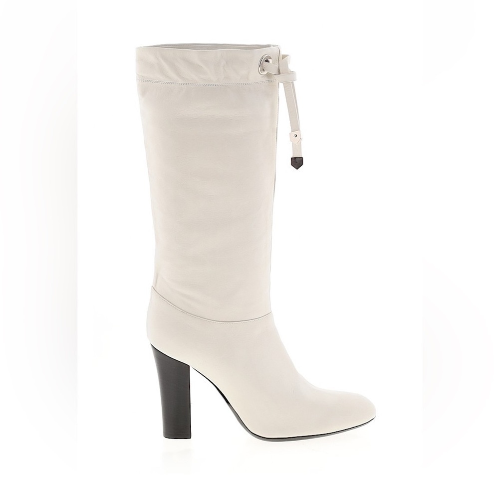 Marc jacobs white leather boots‎